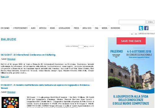 Link alla sezione "balbuzie" del sito della FLI - Federazione Logopedisti Italiani