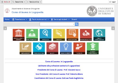 Link alla sezione del corso di laurea in Logopedia dell'Università di Torino